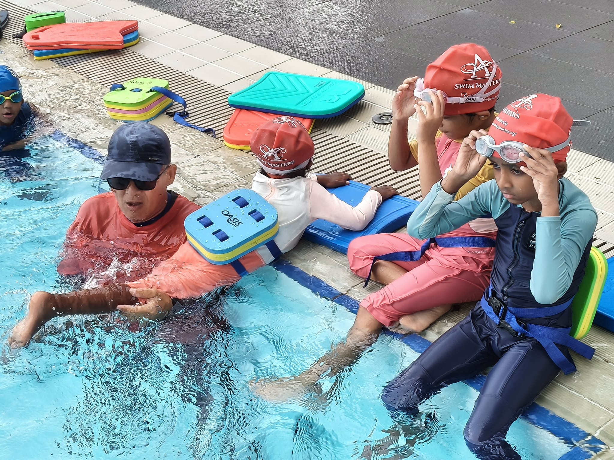 Kids group swimming lesson at Sengkang Swimming Complex